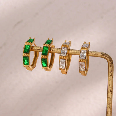 Louisa - Diamond Hoops