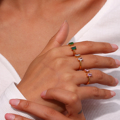 Noelle - Gemstone Gold Ring