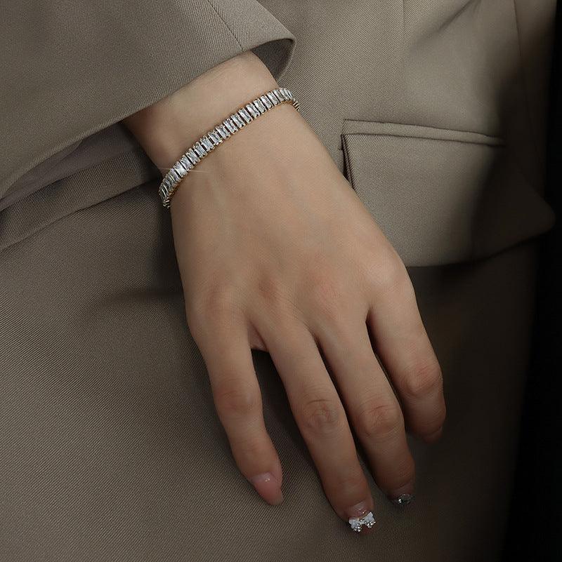 Robyn - Tennis Gold Bracelet