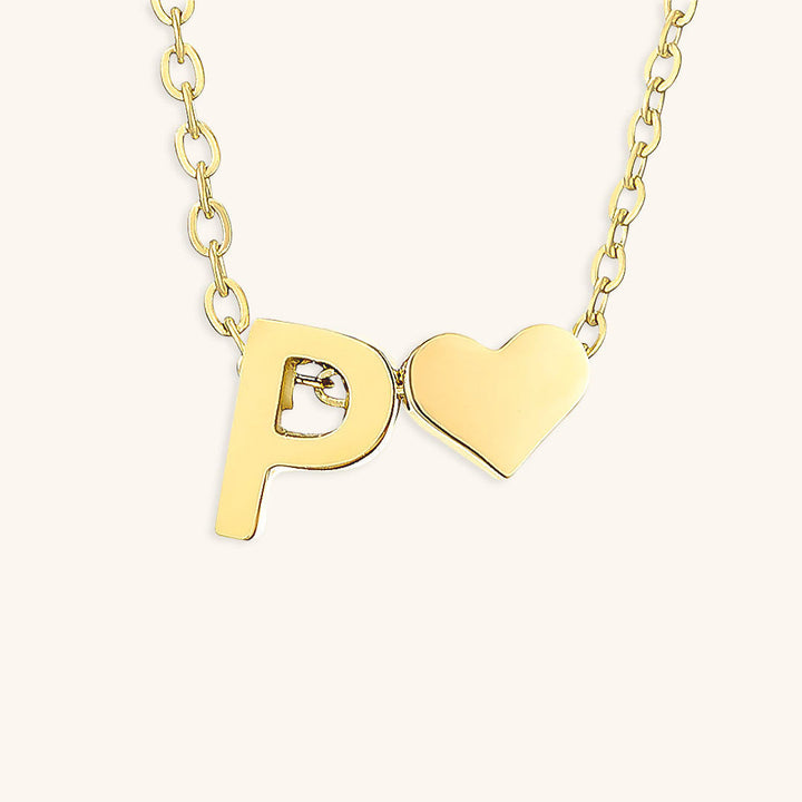 Mallory - Love Initial Letter Necklace