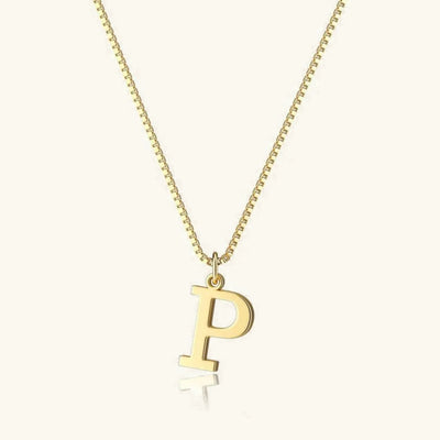 Karina - Letter Initial Gold Necklace