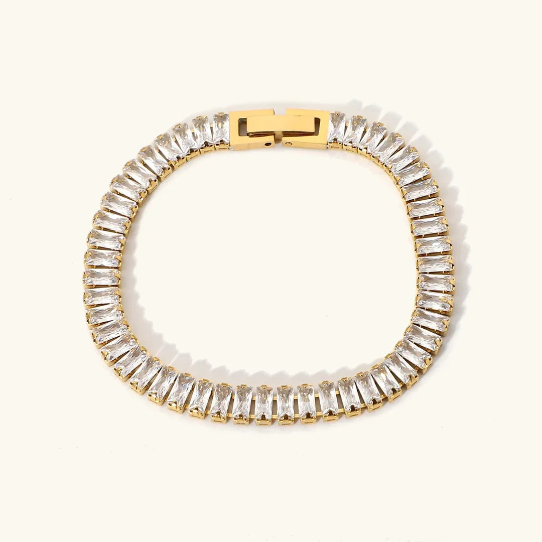 Robyn - Tennis Gold Bracelet