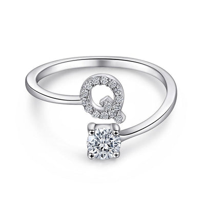 Personalized Initial Sterling Silver Ring