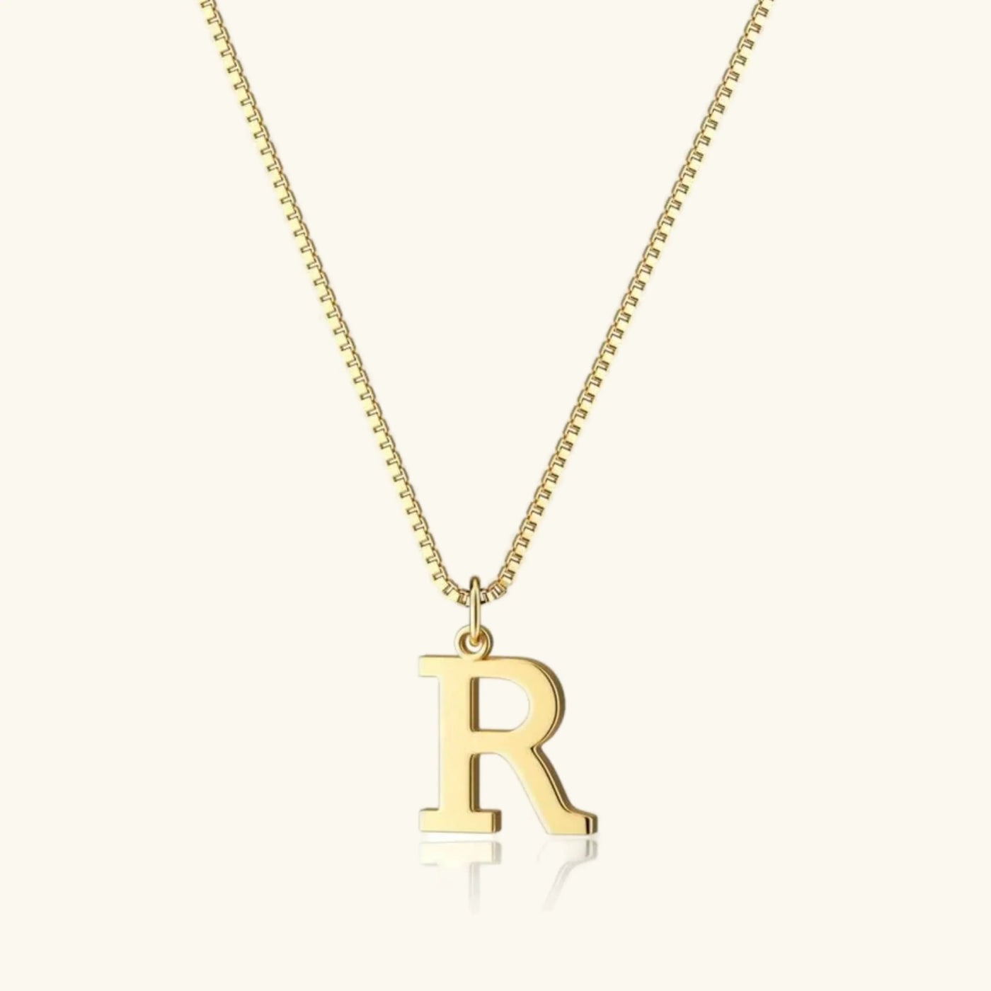 Karina - Letter Initial Gold Necklace