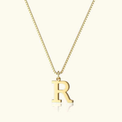 Karina - Letter Initial Gold Necklace