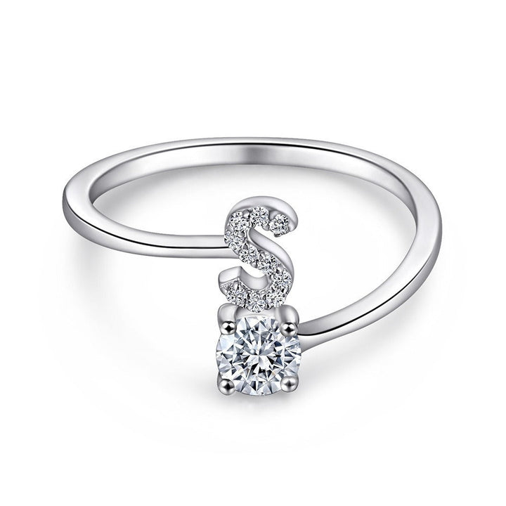 Personalized Initial Sterling Silver Ring