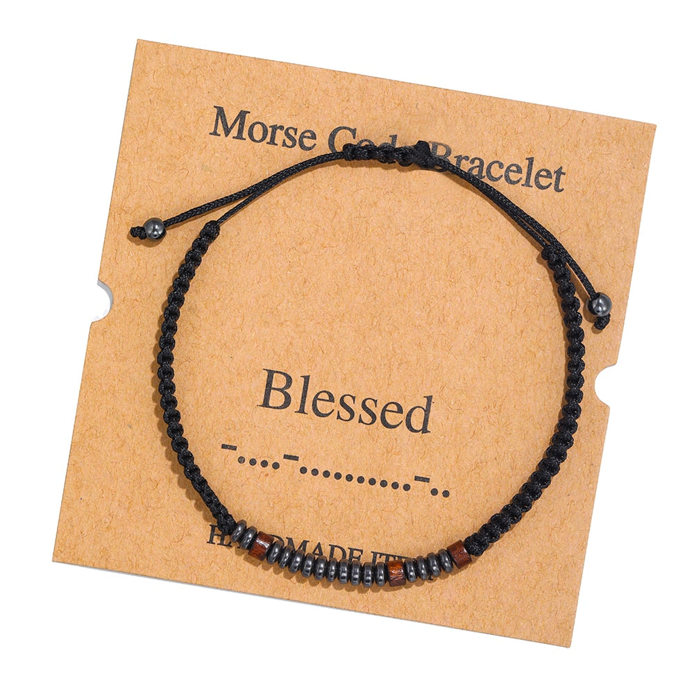 Jamie - Morse Code Adjustable Bracelets