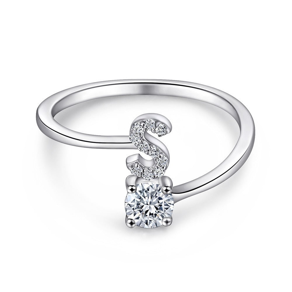 Personalized Initial Sterling Silver Ring