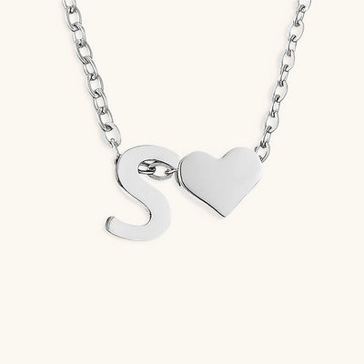 Mallory - Love Initial Letter Necklace