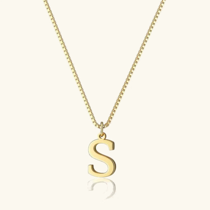 Karina - Letter Initial Gold Necklace
