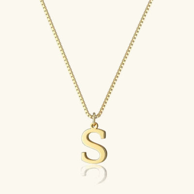 Karina - Letter Initial Gold Necklace