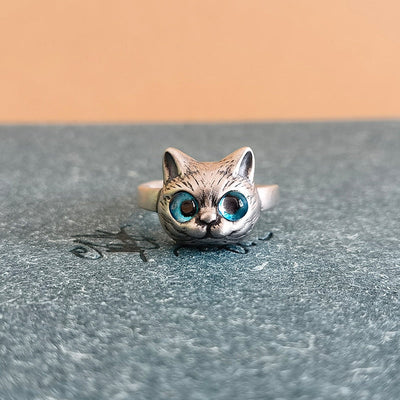 Ozzy - Blue Eye Cat Ring