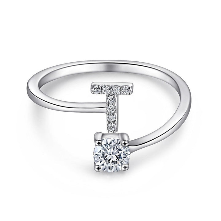 Personalized Initial Sterling Silver Ring