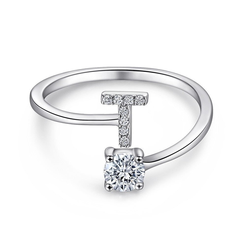 Personalized Initial Sterling Silver Ring