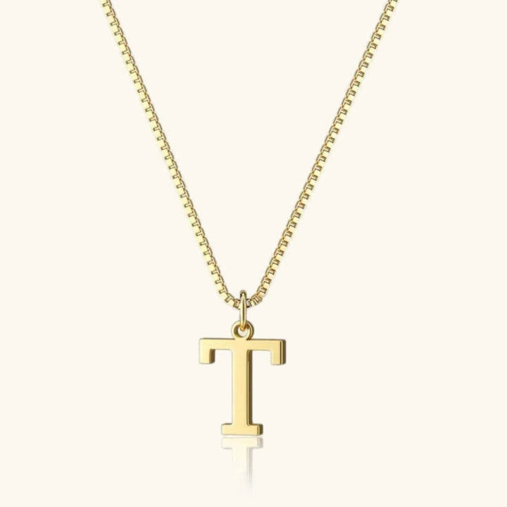 Karina - Letter Initial Gold Necklace