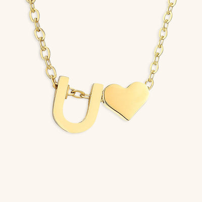 Mallory - Love Initial Letter Necklace