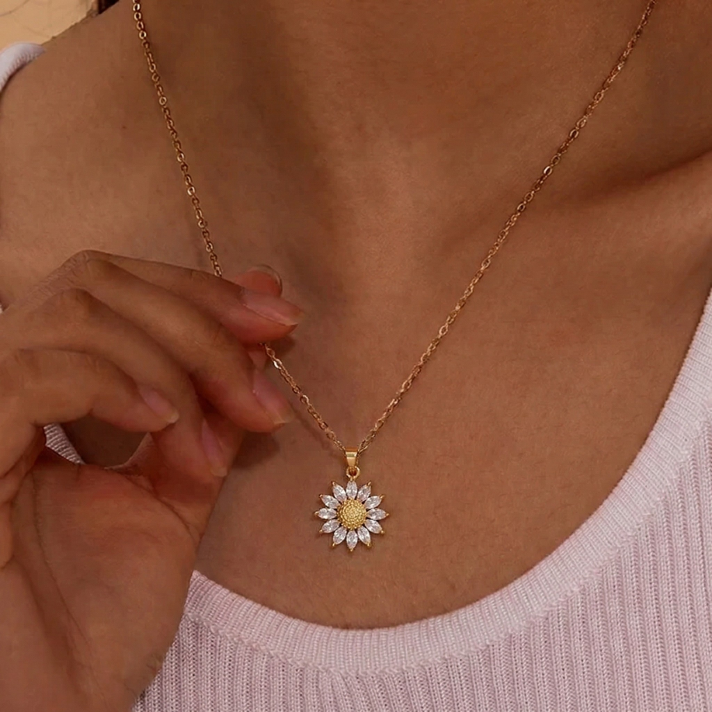 Roselle - Iconic Dainty Sunflower Necklace
