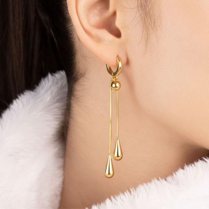 Ismara - Adjustable Pull Droplet Necklace &amp; Earrings