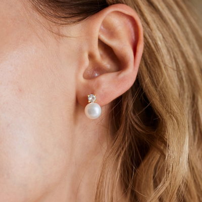 Sapphire Stud Earrings - Delicate CZ Earrings