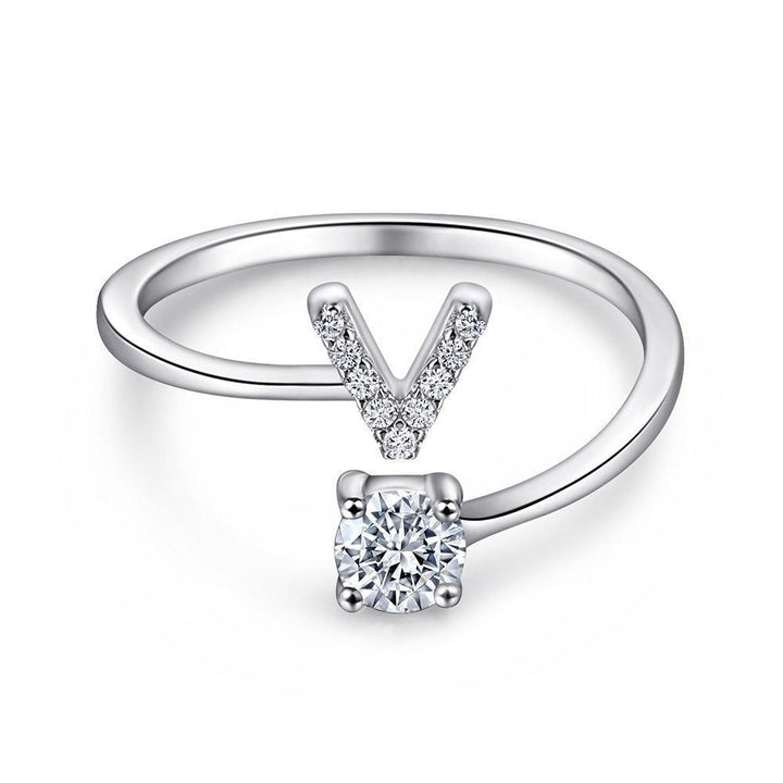 Personalized Initial Sterling Silver Ring