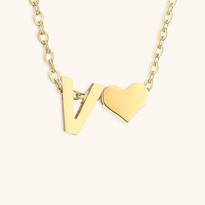 Mallory - Love Initial Letter Necklace