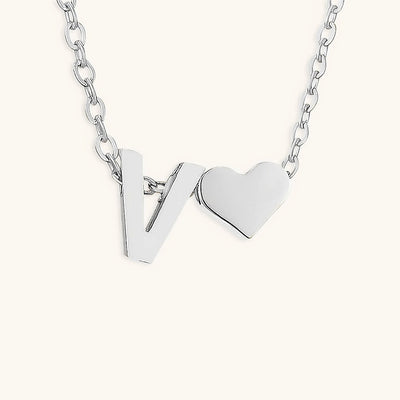 Mallory - Love Initial Letter Necklace