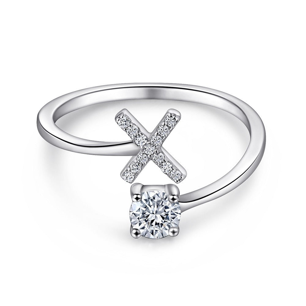 Personalized Initial Sterling Silver Ring