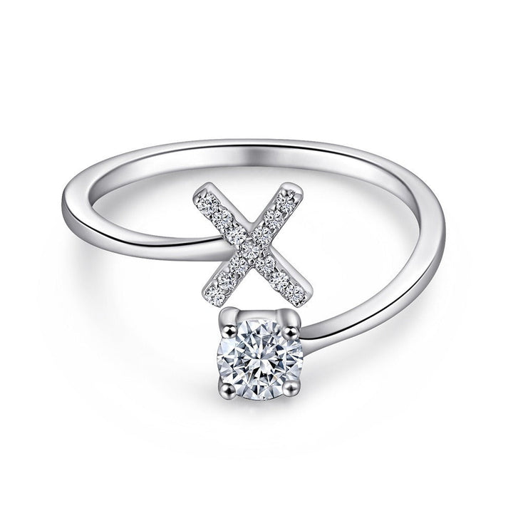 Personalized Initial Sterling Silver Ring