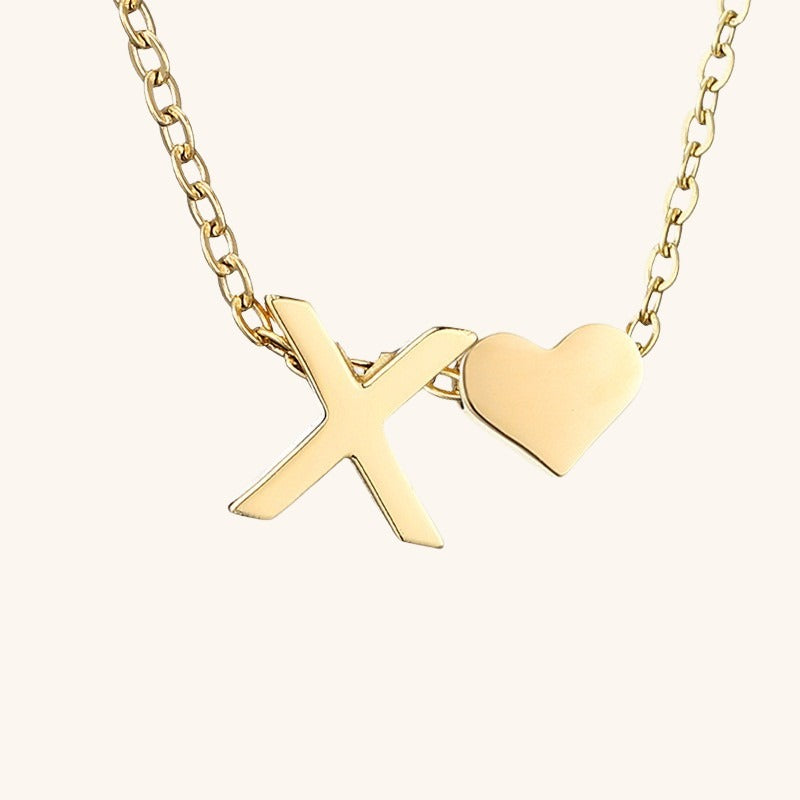 Mallory - Love Initial Letter Necklace
