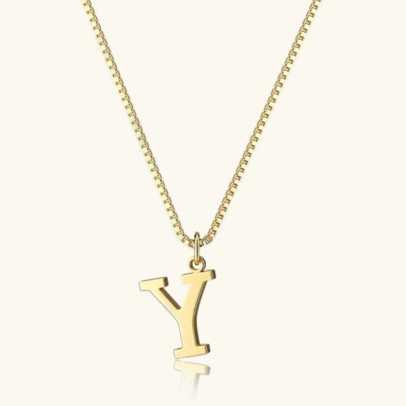 Karina - Letter Initial Gold Necklace