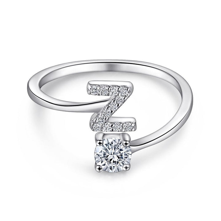 Personalized Initial Sterling Silver Ring