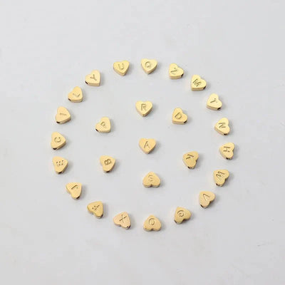 Nora - Adjustable Heart Letter Initial Bracelets Black