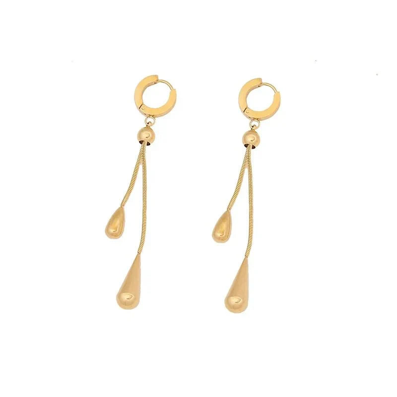 Ismara - Adjustable Pull Droplet Necklace &amp; Earrings