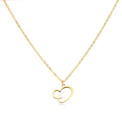 Saphira - Dainty Heart Letter Initial Necklace