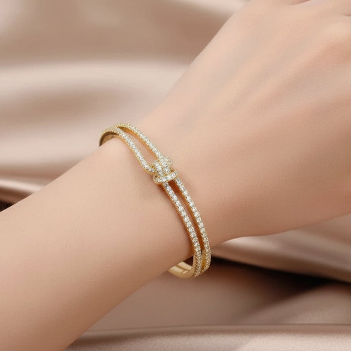 Sapphire - Knot Cuff Bracelet