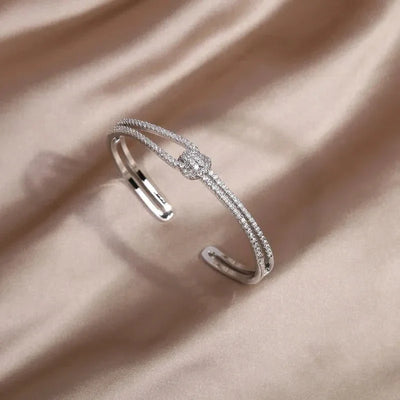 Sapphire - Knot Cuff Bracelet