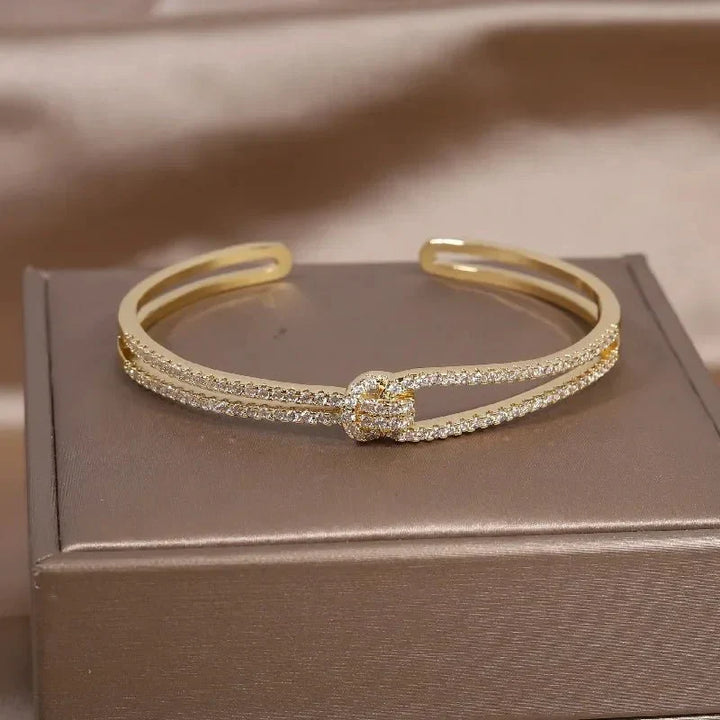 Sapphire - Knot Cuff Bracelet