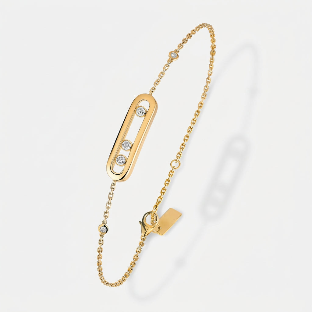 Elara Floating Stones Chain Bracelet