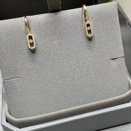 Elara Pavé Floating Stone Earrings