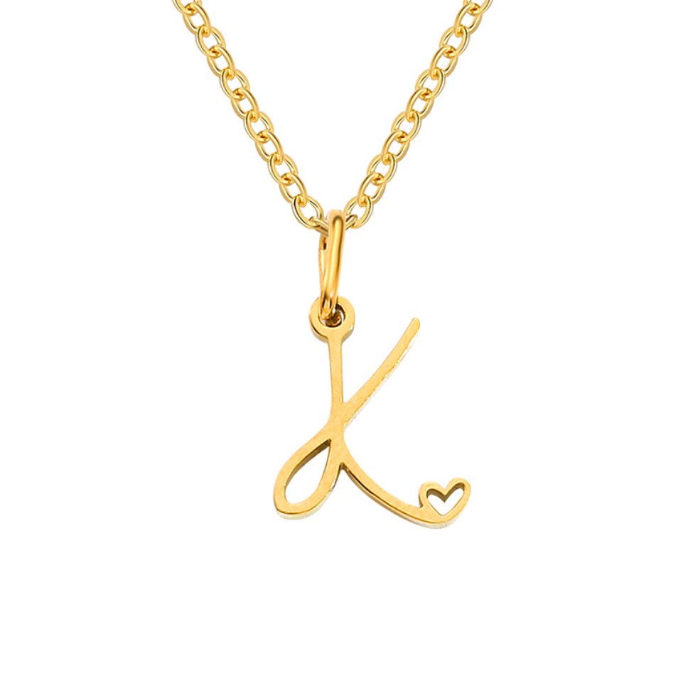 Skyla - Letter Heart Necklace