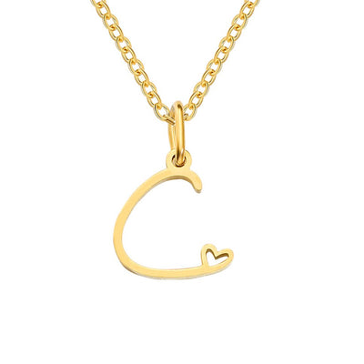 Skyla - Letter Heart Necklace