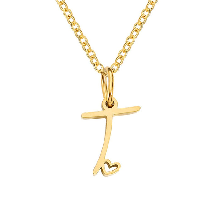 Skyla - Letter Heart Necklace