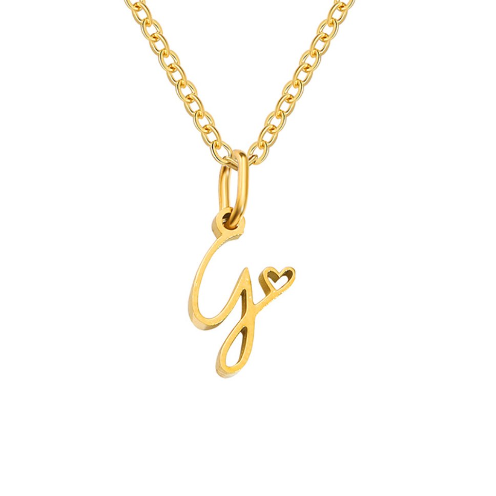 Skyla - Letter Heart Necklace