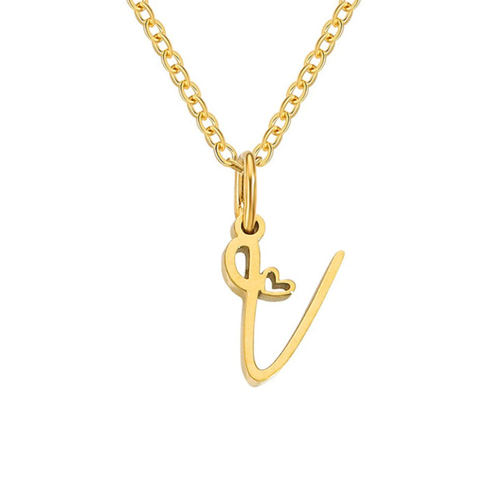 Skyla - Letter Heart Necklace