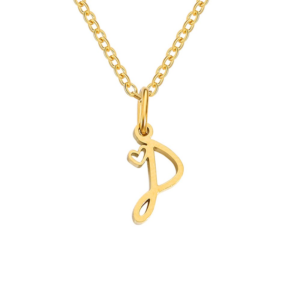 Skyla - Letter Heart Necklace