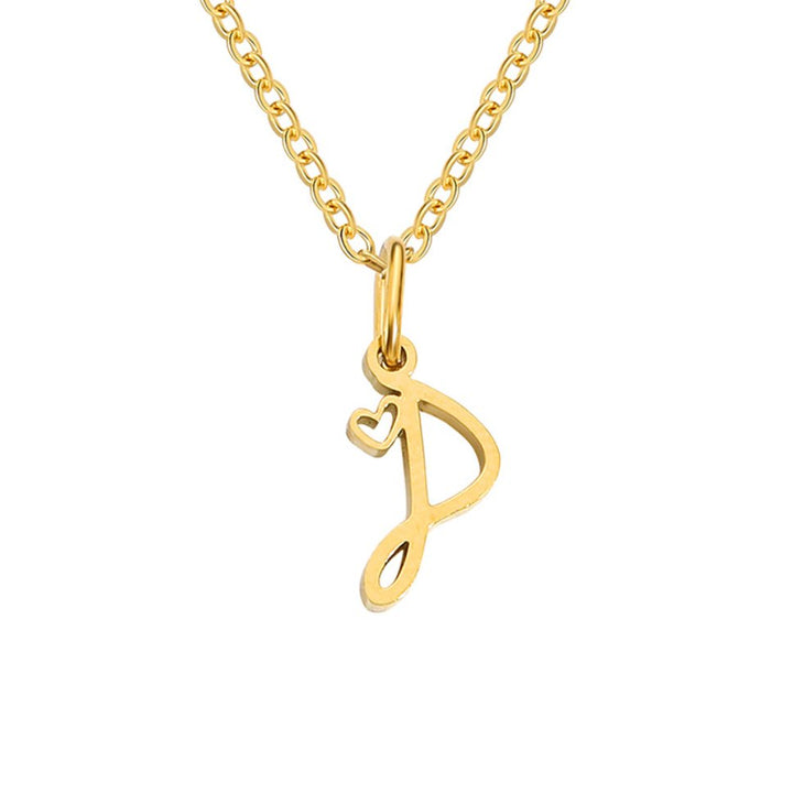 Skyla - Letter Heart Necklace