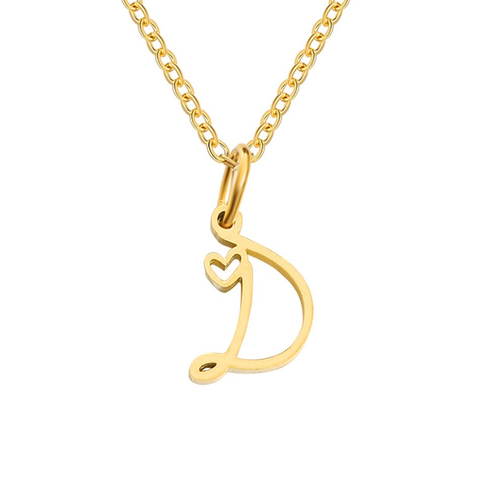 Skyla - Letter Heart Necklace