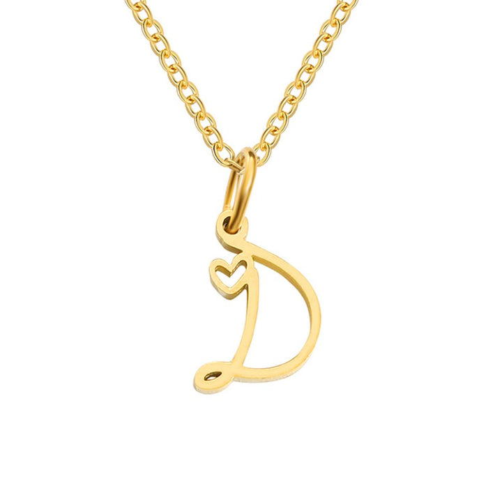 Skyla - Letter Heart Necklace