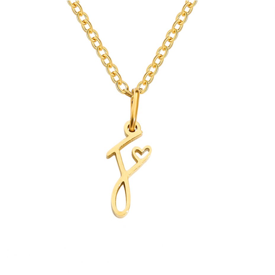Skyla - Letter Heart Necklace
