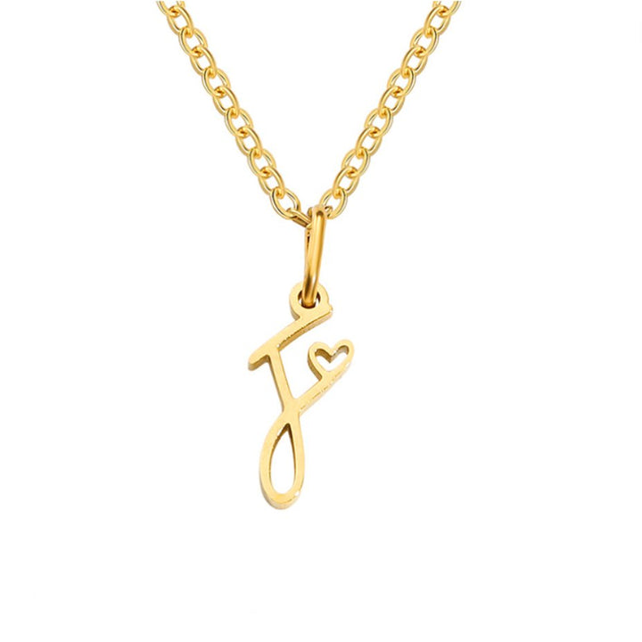 Skyla - Letter Heart Necklace